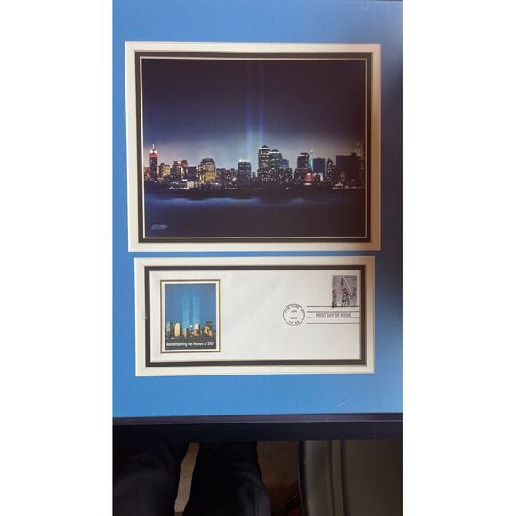 Special Edition 9/11 Commemorative 'First Day of Issue' Stamp and Photo Collage - Picture 5 of 5